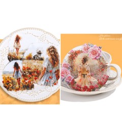 Vintage Girls Lady Transparent Stickers Bullet Journal Diary Decorative Crafts