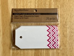 Reflections Craft Paper Tags – Pink Zig Zag – Set of 5 Pkgs