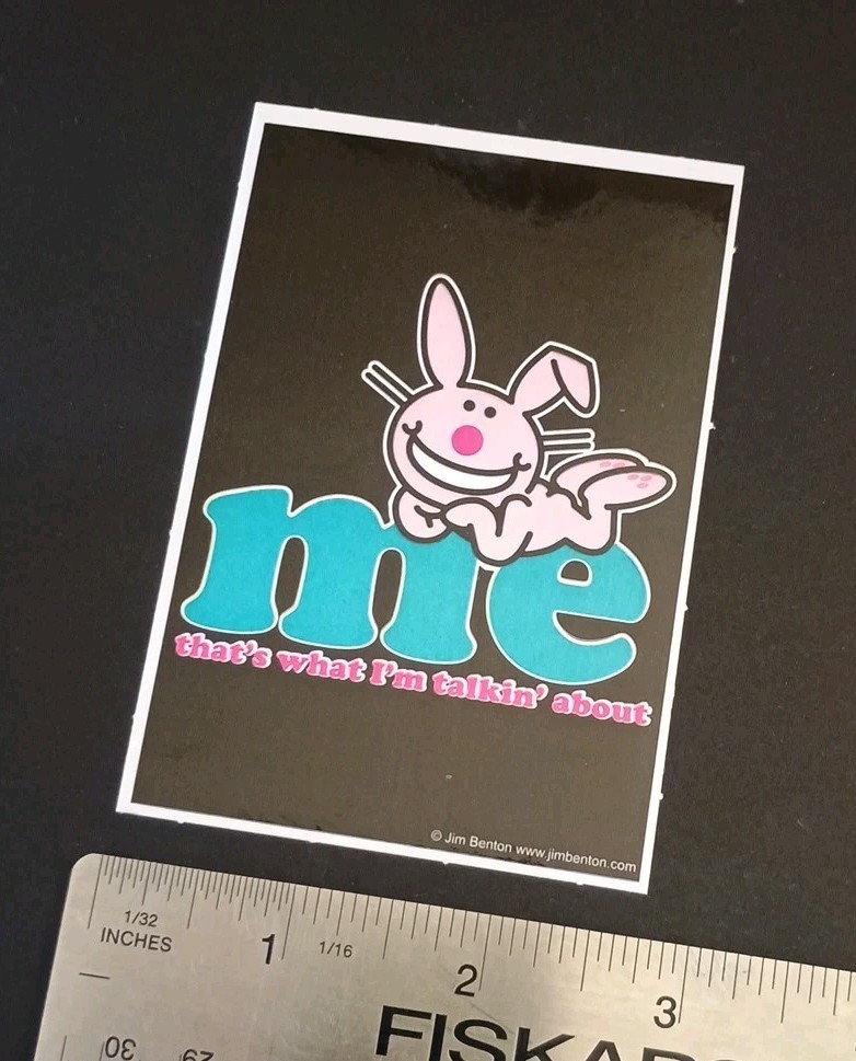 Happy Bunny Sticker Jim Benton Cute Funny Humor Vending Machine Sticker Graffiti
