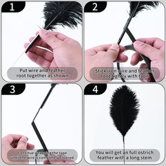 Soarer White Large Ostrich Feathers – 10Pcs 34inch Making Kit Extra Large Ost…