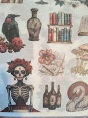 30 Pg Sticker Book Gothic Night Castle & 20 Sheets Ephemera Papers 50 Pgs Total