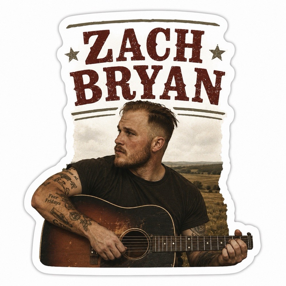 Zach Bryan Sticker/Country/Country Music/Something In The Orange