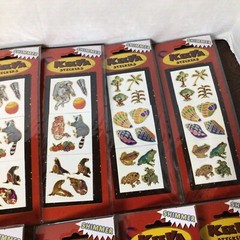 Lot of 12 Vintage KeeVa Gold Embossed Scrapbooking Stickers Shimmer Sealed Pack