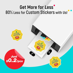 Sticker Paper & Cartridge (Enhanced Adhesion Version) – Includes 2 Ink Cartridge