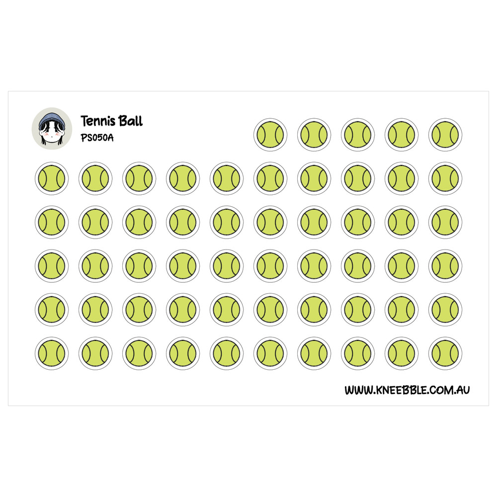 Tennis Ball Planner Stickers – Decorative Sports Decals for Organization