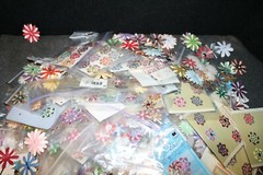 Huge Craft Lot Die Cut Flowers 3-D Dots Full Box 100’s & 100’s of pcs L1