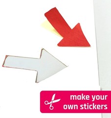 30 Pack Matte White Sticker Paper for Easy Laser & Inkjet Printing – 8.5″ x 11″