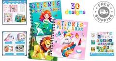 Colorful 3PCS Sticker Paint Books: Unleash Creativity with Unicorns & Mermaids