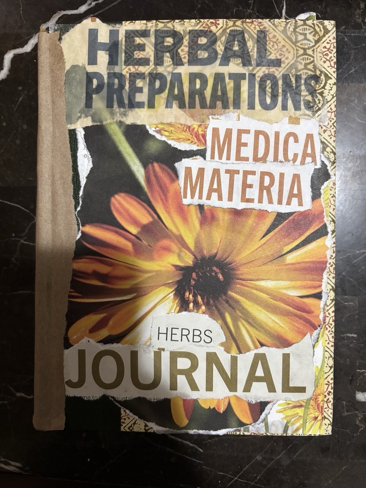 Unfinished Herbal Junk Journal Naked Base Kit Botanical Herbs Scrapbook Craft