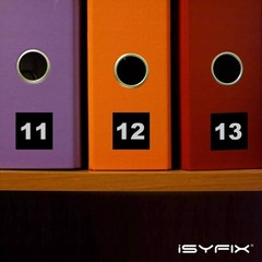 iSYFIX Black Consecutive Number Stickers – 1 to 100, 1-inch, 1 Set –