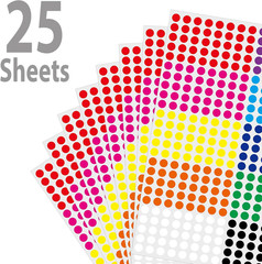 10000 Pcs 1/4″ Small Colored Dot Stickers Tiny round Labels, 10 Colors Circle St