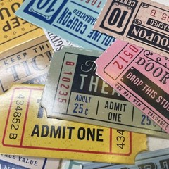 Junk Journal Tickets Ephemera for Crafting Heavy Cardstock Lot 25 mq