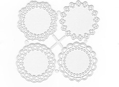 High-Quality Metal Die Cuts Set – 1.9″ Lace Flower Borders for Creative Projects