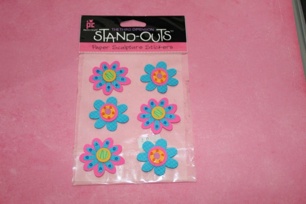 PROVO CRAFT STAND-OUTS «FUNKY POSIES» PAPER SCULPTURE FLOWERS