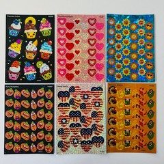 TREND Sparkle Stickers CUPCAKEs 4th Of July HEARTS SUNNY SMILES Valentine Fall