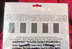 PEEL & STICK Sticko Alphabet Stickers 121/Pkg-Script – Extra Large 2.75″ LETTER