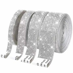 Crystal Rhinestone Tape Sticker Self Adhesive Diamond Rolls Strip Various Styles