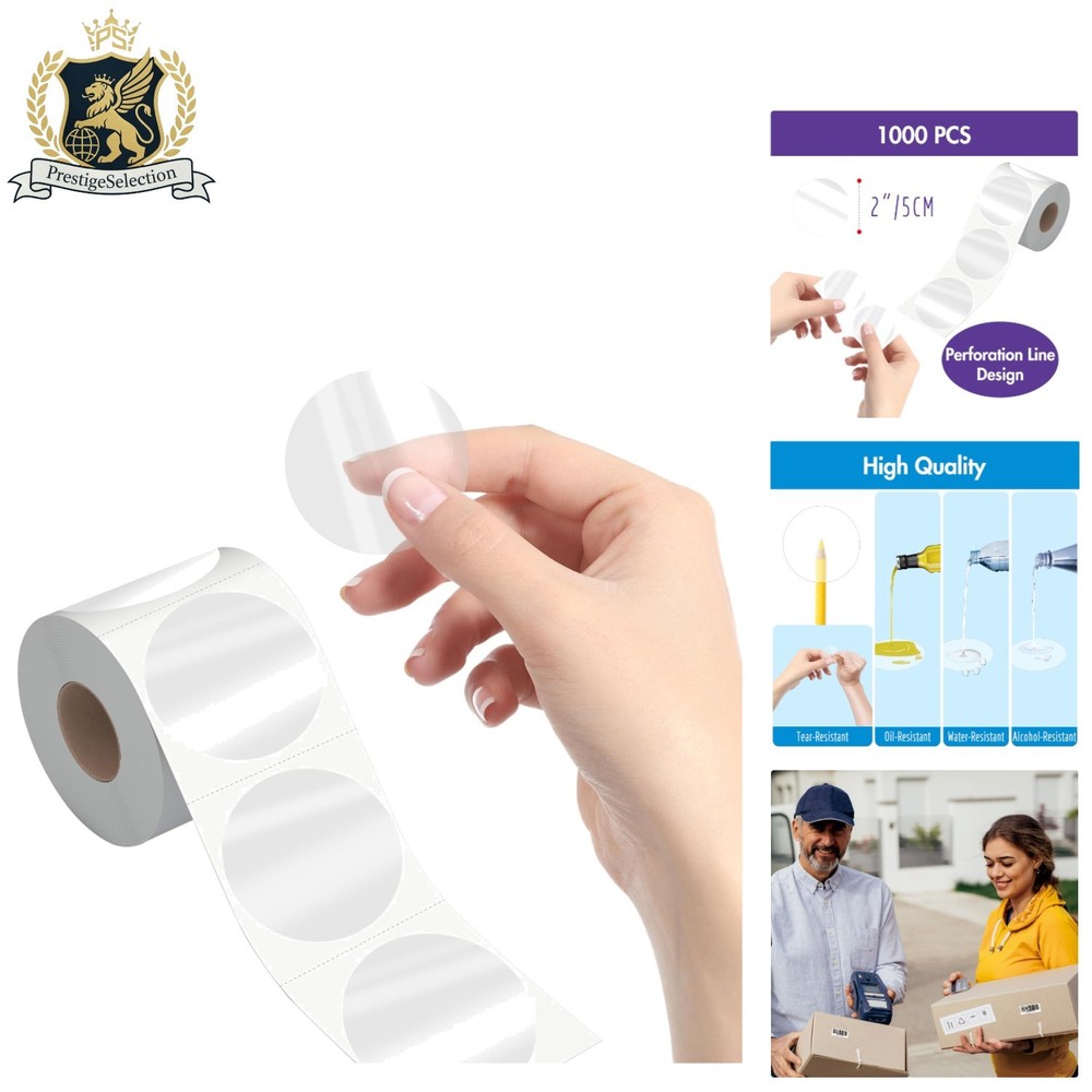 Professional Quality 1000 PCS Transparent Seal Stickers – Perfect for Gifts