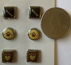 DOG Epoxy Brad(15pc)Cloud 9 •Split-pin•Bones•Furry Friend •Paws•Woof•Card Making