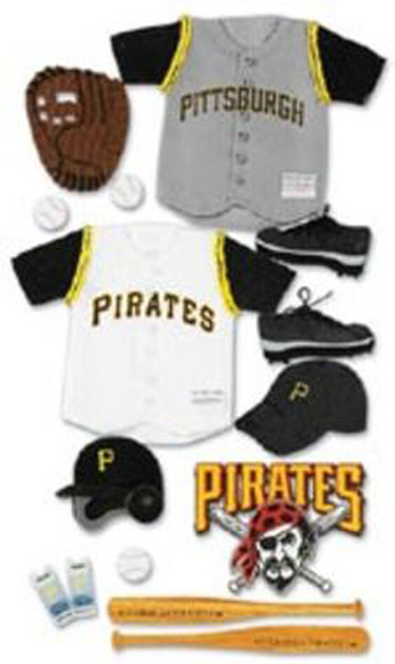 PITTSBURGH PIRATES Scrapbook 3D Uniform Sticker Set Major League Baseball MLB