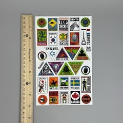 Vintage Highlights Children Sticker Sheet International Passport Travel Stickers