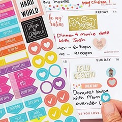 Productivity Planner Stickers Variety Pack – 30 Sheets, 1,656 Stickers for Journ