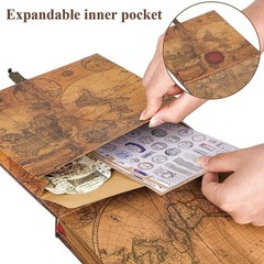 DIY Handmade Scrapbook – 148 Pages Retro Embossed Cover Travel Diary & Memory Al