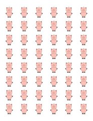 48 CUTE FARM PIG ENVELOPE SEALS LABELS STICKERS 1.2″ ROUND