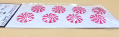 Christmas Paper Crafts PEPPERMINT CANDY GEMS 8pc Dimensional Stickers, NEW