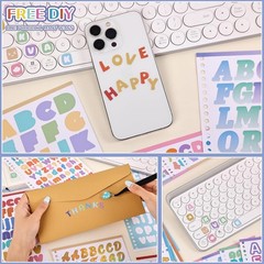 1700+ Colorful Alphabet & Number Stickers for Creative DIY Projects