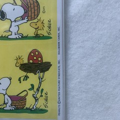 Vintage Peanuts Snoopy Heartline Hallmark Easter Spring Stickers Sealed 4 Sheets