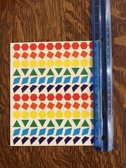 Small Shape Stickers (HTF Vintage) Hexagon Square Circle Triangle Rhombus-120pcs