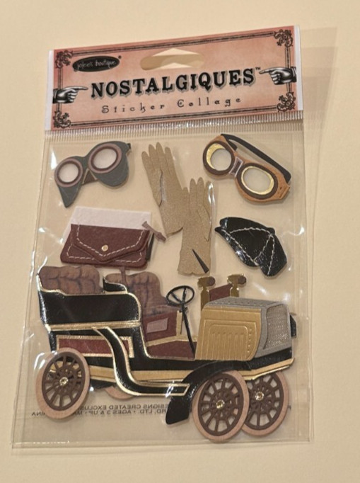 Jolee’s Nostalgiques CLASSIC CAR Sticker Collage Scrapbooking Embellishment