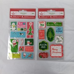Holiday Time Sticker Packs Lot Of 4 New 76 Stickers Christmas Holiday Festive