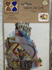 Lot of 4 Paper Reflections Vellum Die Cuts Travel World Cities 15 Pcs/Pack NEW