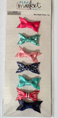 THE PAPER STUDIO Flea Market Fancy Mini BRIGHT BOWS – 7 pcs