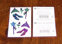 Mrs. Grossman Two Half Strip Stickers ~ Sparkle Princess Gear….Crown, Shoes…
