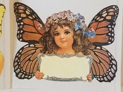Mrs Grossman John Grossman Large Butterfly Angel Stickers Lot of 4 Vintage