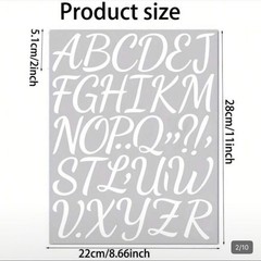 Alphabet Script Stickers Sheet Kawaii Japanese Aesthetic Lettering