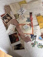 125+ Piece Junk Journal Ephemera Pack Vintage Papers Stickers Postcards & More