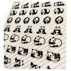 CLEAR PANDA STICKERS Craft Kids Scrapbook Vinyl Sticker Sheet Animal Kawaii NEW