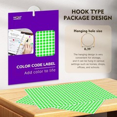 Color Coding 4200 Fluorescent Green Round Stickers – Perfect for Home or Office