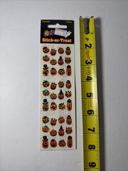 90s Sandylion Halloween Stick-er-Treat Prismatic Jack O Lantern Pumpkin Stickers
