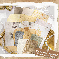 168 Pcs Textured Vintage Scrapbook Paper, 6 Themes Scrapbook Journaling Supplies