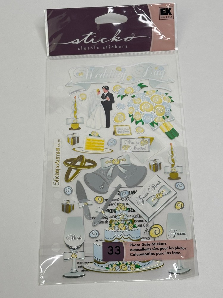 Sticko Wedding Day Classic Stickers Photo Safe 33 Pcs