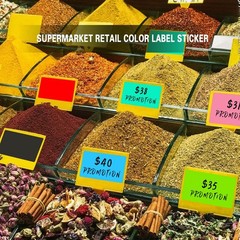 Large 5 x 3 inch Rectangle Color Coding Sticker, Writable Square Color Code I…