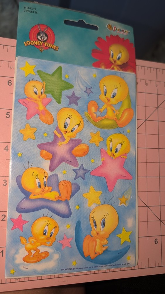 Vintage Sandylion Looney Tunes TWEETY BIRD Scrapbook Stickers 2 Sheets New Pack