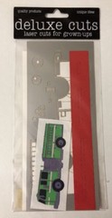 RED/WHT FIRE ENGINE Laser Die-Cut Kit(Makes 1Truck)Deluxe Cuts•Emergency Vehicle