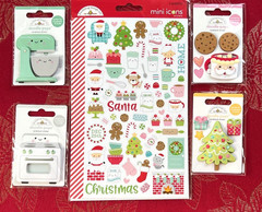#811 – MADE WITH LOVE MILK & COOKIES CHRISTMAS BAKING DOODLE-POPS STICKERS