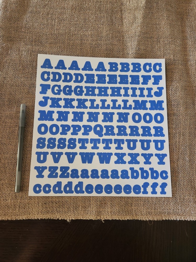 Creative Memories~Large Blueberry Classic ABC/123 Stickers